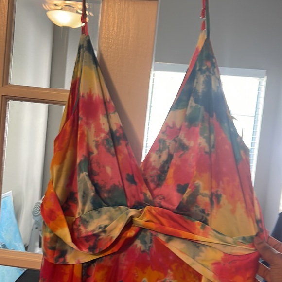 Tye Dye Maxi High Slit Dress - Picture 3 of 5